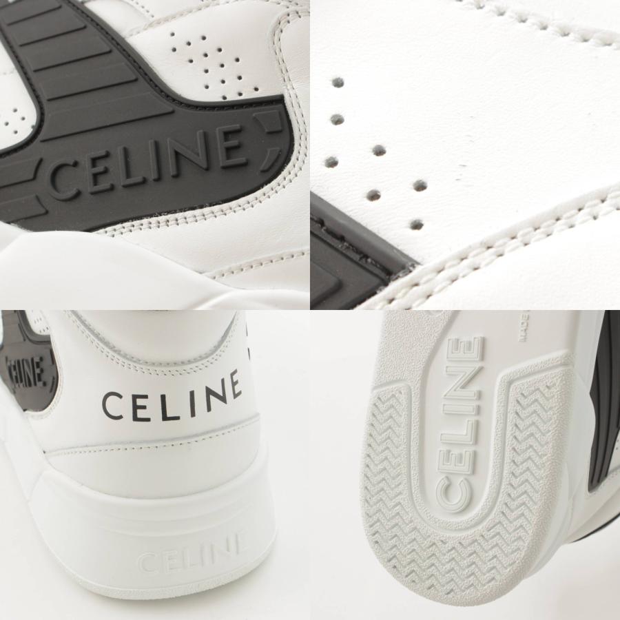 【セリーヌ】Celine　メンズ 23SS CT-06 レザー ハイトップスニーカー ホワイト×ブラック 43 【中古】【正規品保証】183582｜retrojp｜09