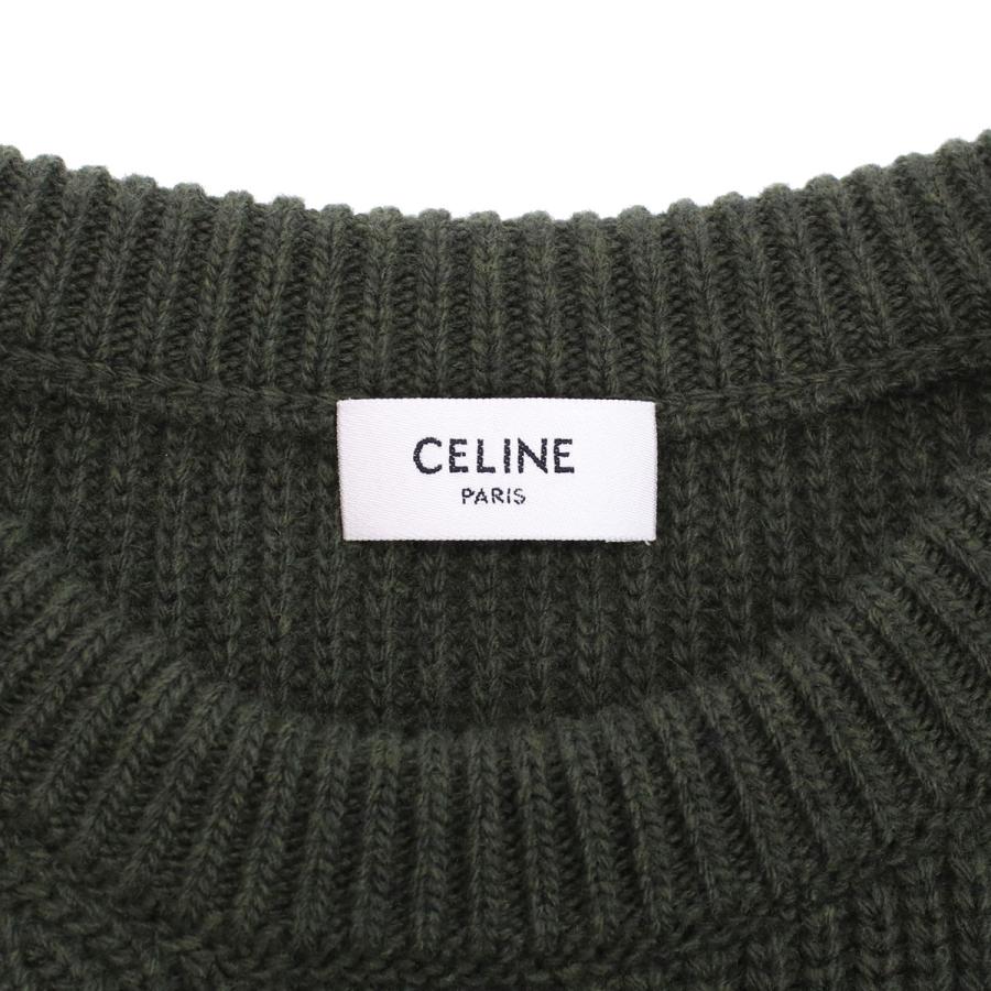 セリーヌ CELINE  メンズ−セーター，ニット ブランド トップス 2AB97　650S　15KH カーキ系 apparel-01  apparel-m｜bighit｜04